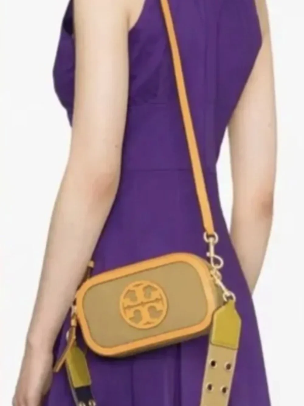 Tory Burch Women's Mini Miller Canvas CrossBody Bag In Cumin